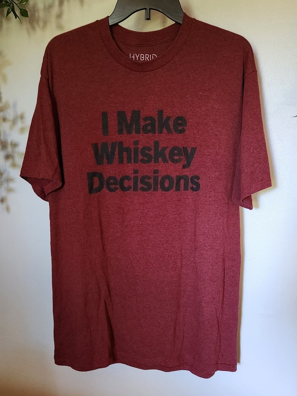 Hybrid Apparel "I Make Whiskey Decisions" Graphic Tee - XL